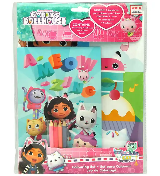 Gabby's Dollhouse Tekenset m. 4 Kleurpotloden Nu Kopen