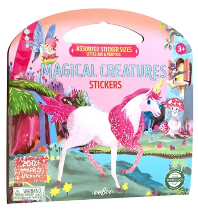 Eeboo Stickerboek - 200+ Stickers - Magische wezens Superprijs