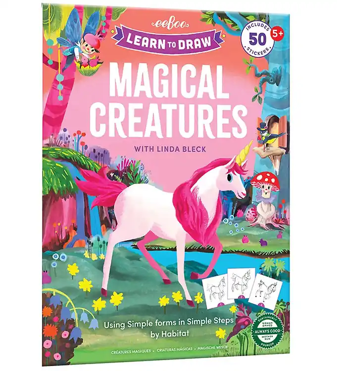 Eeboo Kleurboek - Leer tekenen - Magische wezens Meest Verkocht