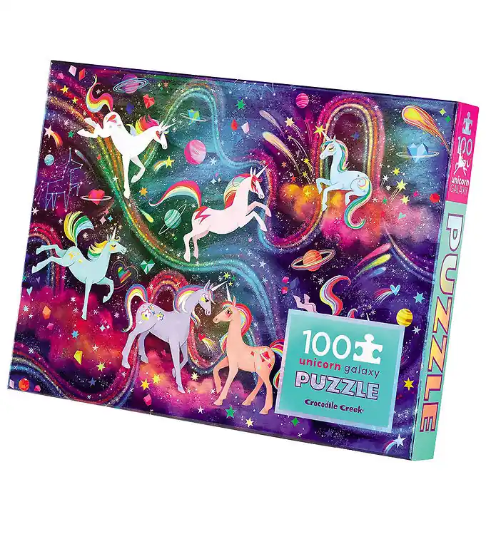Crocodile Creek Puzzel - 100 Bakstenen - Unicorn Galaxy Shop Nu