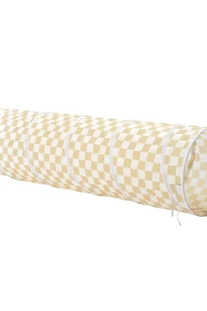 Fabrieksprijs Kids Concept Speeltunnel - 180 cm - Geel Ruiten