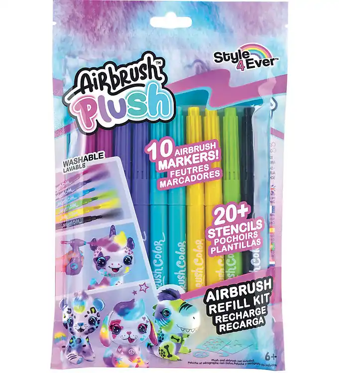 Lage Prijs Airbrush Plush Tekenset - Refill Kit - 10 st.