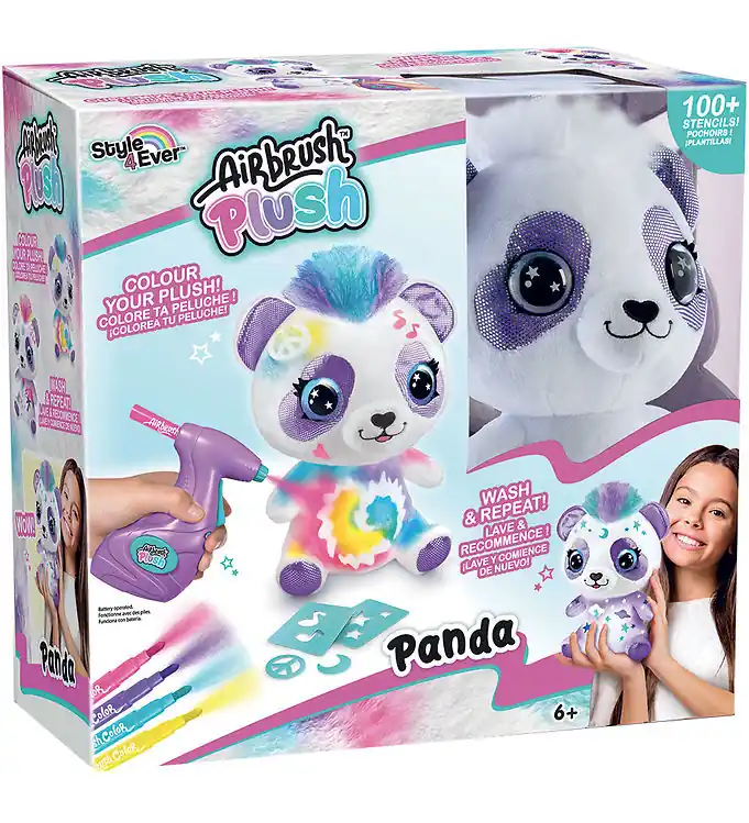 Airbrush Plush Knuffel - 23 cm - Doe-het-zelf Panda Rechtstreeks Van De Fabrikant