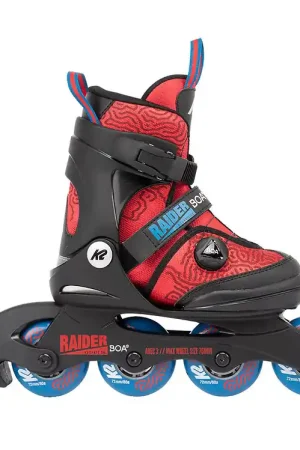 K2 Rolschaatsen - Raider Boa - Zwart/Rood - Skeelers Betaalbaar