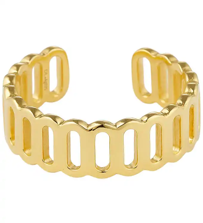 Veilige Betaling Design Letters Ring - Samenvoegen - Goud