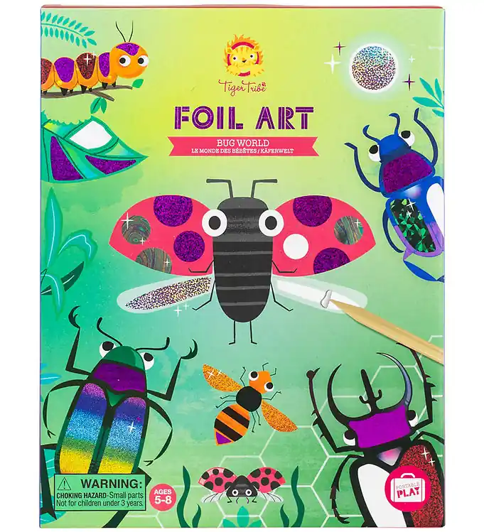 Tiger Tribe Creatieve Speelset - Foil Art - Bug World Betrouwbaar