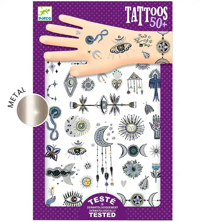 Djeco Tattoos - Wicca - 50+ Tattoos Dagaanbieding