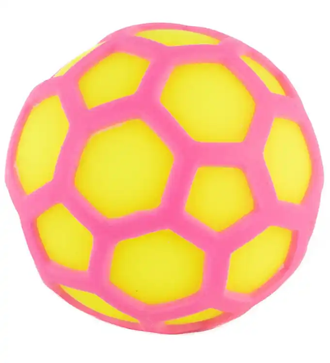 Keycraft Speelgoed - Atomic Squeeze Ball - Roze/Geel Merkproduct
