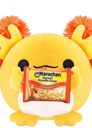 Op = Op Snackles Knuffel - 35 cm - Axolotl Albie m. Maruchan Ramen-noede
