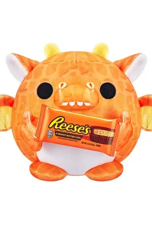 Snackles Knuffel - 35 cm - Draak Felix m. Reese's Pindakaas C Fabrieksprijs