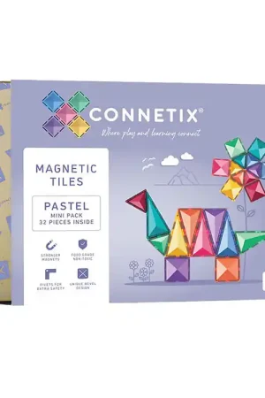 Dagaanbieding Connetix Magneetset - 32 Onderdelen - Pastel Mini Verp