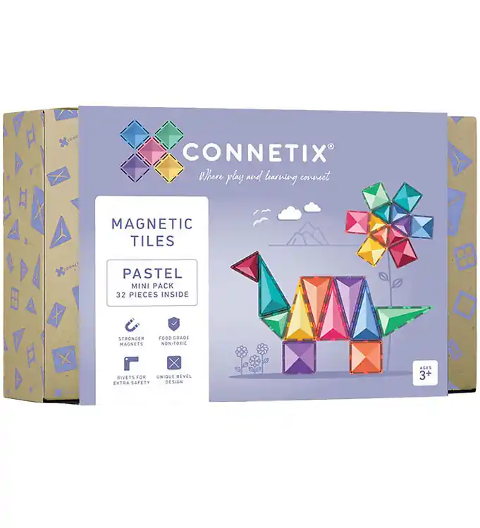 Dagaanbieding Connetix Magneetset - 32 Onderdelen - Pastel Mini Verp