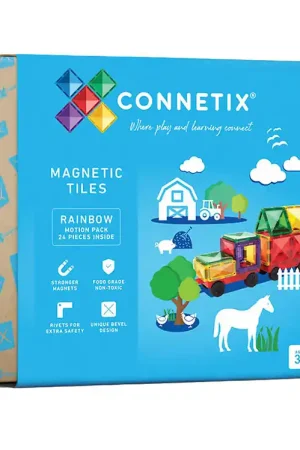 Actieprijs Connetix Magneetset - 24 Onderdelen - Rainbow Motion Pack