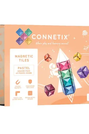 Connetix Magneetset - 40 Onderdelen - Pastel Vierkant uitbreidin Goedkoop