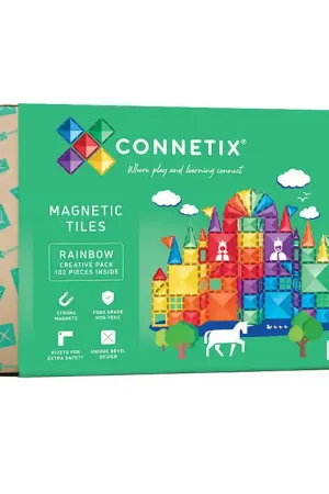 Connetix Magneetset - 102 Onderdelen - Rainbow Creatief pakket Rechtstreeks Van De Fabrikant