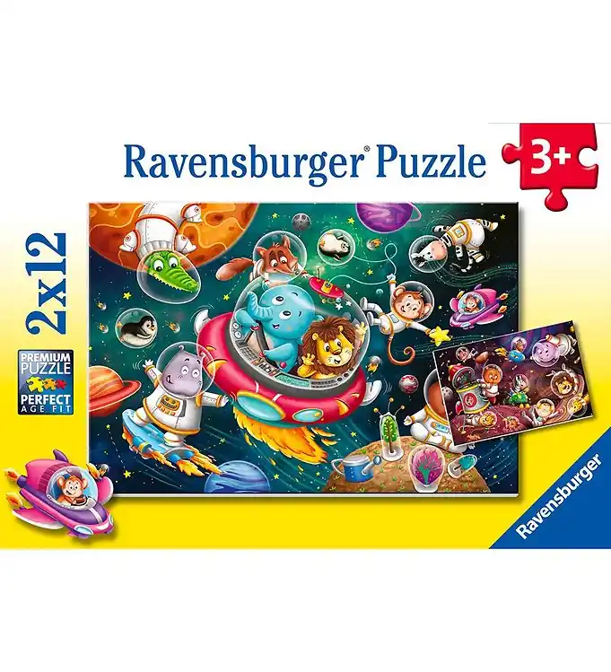 Meest Verkocht Ravensburger Puzzel - 2x12 Bakstenen - Animals In Space