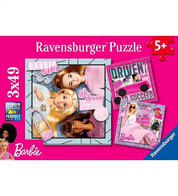 Ravensburger Puzzel - 3x49 Bakstenen - Barbie Weekendaanbieding