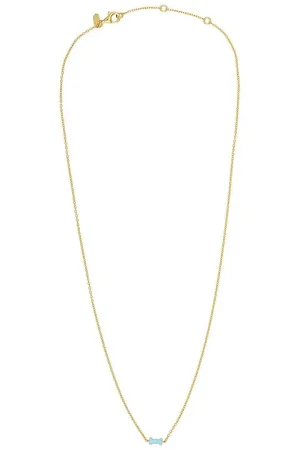 Beste Prijs Design Letters Ketting - Bow Stropdas - 45 cm - Goud/Lichtblauw