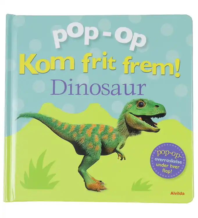 Direct Verzonden Alvilda Boek - Pop-op - Kom vrij - Dinosaur - Deens