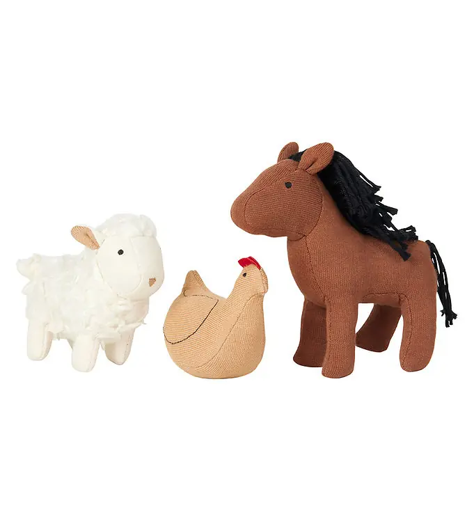 Lage Kosten Fabelab Knuffels - 3-pack - Pocket Friend - Farm Animals