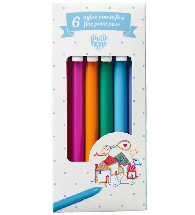 Djeco Balpennen - 6 st. - Gel - Fijne punt 0,7 Lage Kosten