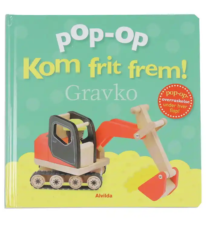 Koopje Alvilda Boek - Pop-op - Kom vrij - Graafmachine - Deens