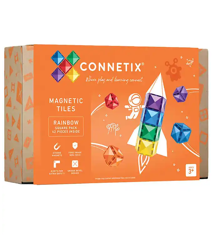 Op = Op Connetix Magneetset - 42 Onderdelen - Rainbow Vierkant