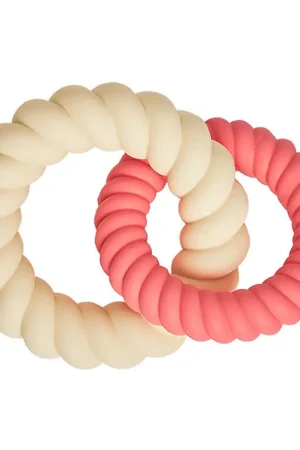 OYOY Bijtring - Silicone - Zacht - Cherry Red/Vanilla Finale Uitverkoop