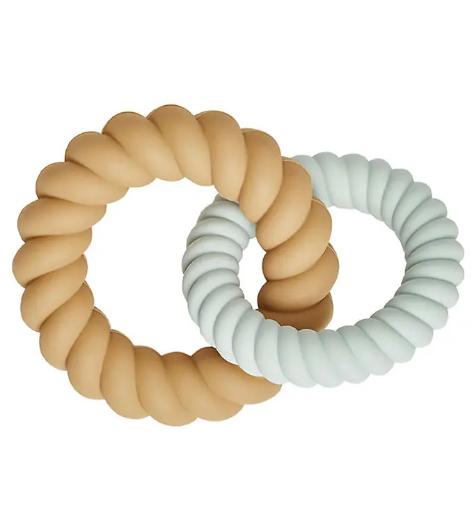 Nu Kopen OYOY Bijtring - Silicone - Zacht - Pale Mint/Light Rubber
