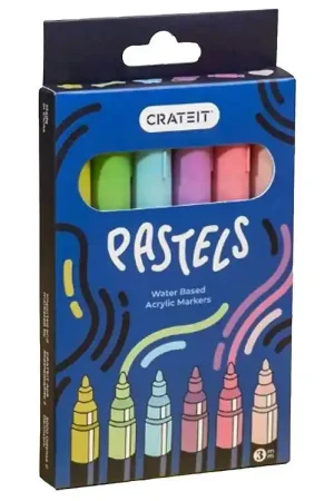 Laatste Kans Crateit Markers - 3 mm - 6 st. - Pastelkleuren