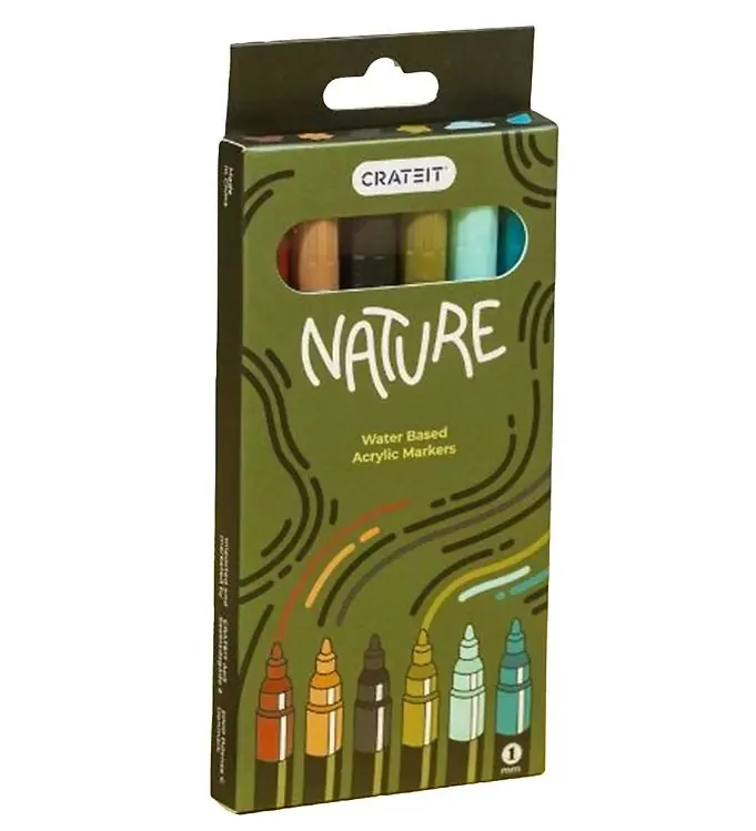 Direct Beschikbaar Crateit Markers - 1 mm - 6 st. - Nature