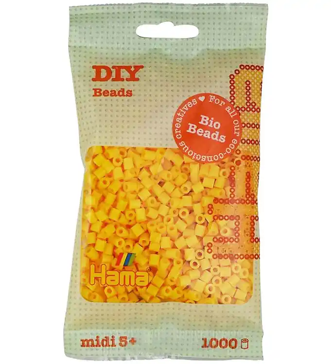 Hama Bio Midi Kralen - 1000 st. - 03 Geel Finale Uitverkoop