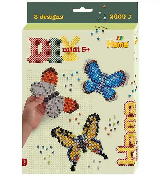 Hama Midi Kralen - 2000 st. - DIY Hangspeeltje - Vlinders Fabrieksprijs