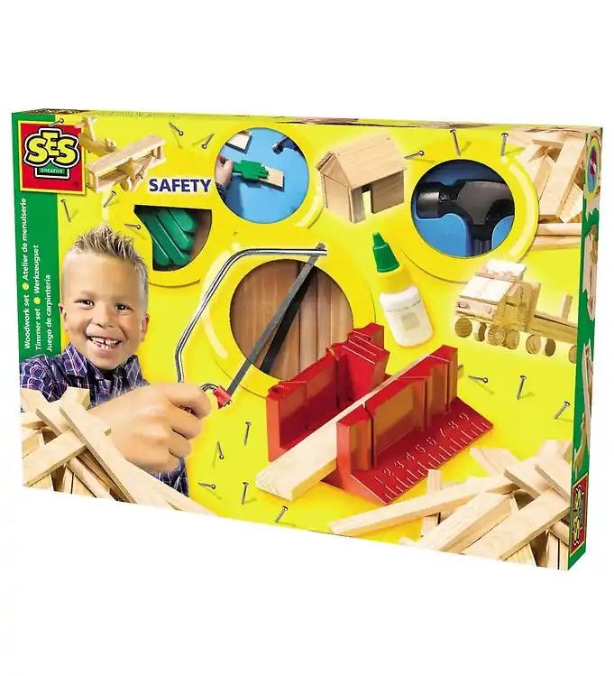 SES Creative Bouwwerf Speelset I Hout - Deluxe-editie Betrouwbaar