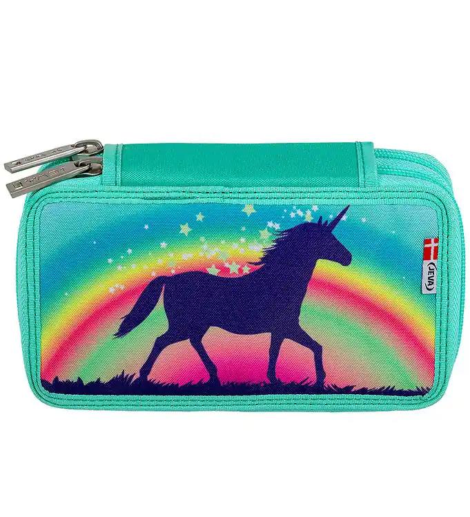Jeva Etui m. Inhoud - Twozip - Rainbow Unicorn Candy Laatste Kans