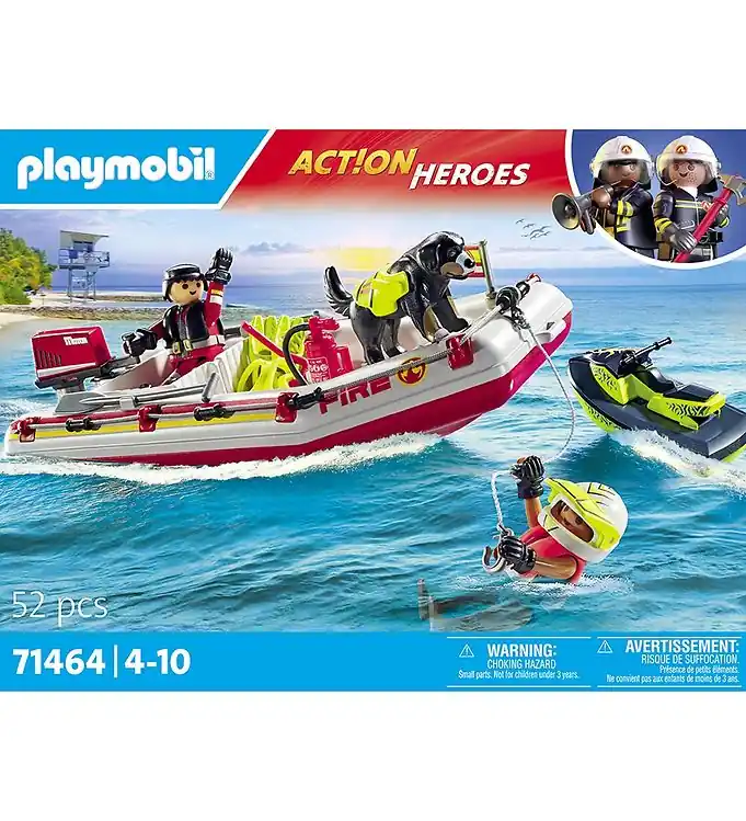Playmobil Action Helden - Brandweerboot met water... - 71464 - 5 Superprijs