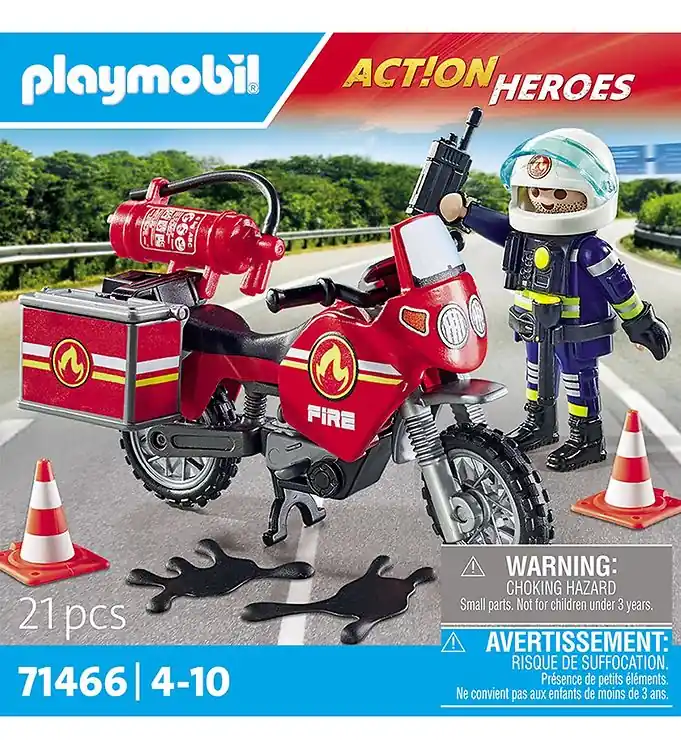 Playmobil Action Helden - Brandweerwagen op de plaats van het on Direct Verzonden