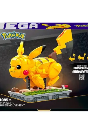MEGA Pokémon-figuur - Bewegende Pikachu - 1095 Onderdelen Seizoensaanbieding