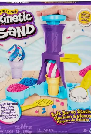 Gecertificeerd Kinetic Sand Strandset - Soft Serveerstation - 396 g