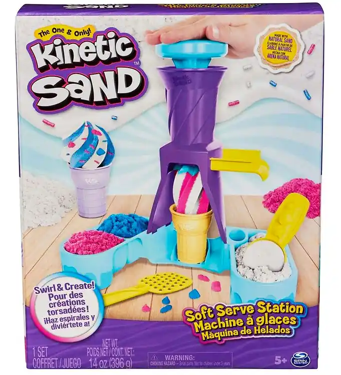 Gecertificeerd Kinetic Sand Strandset - Soft Serveerstation - 396 g