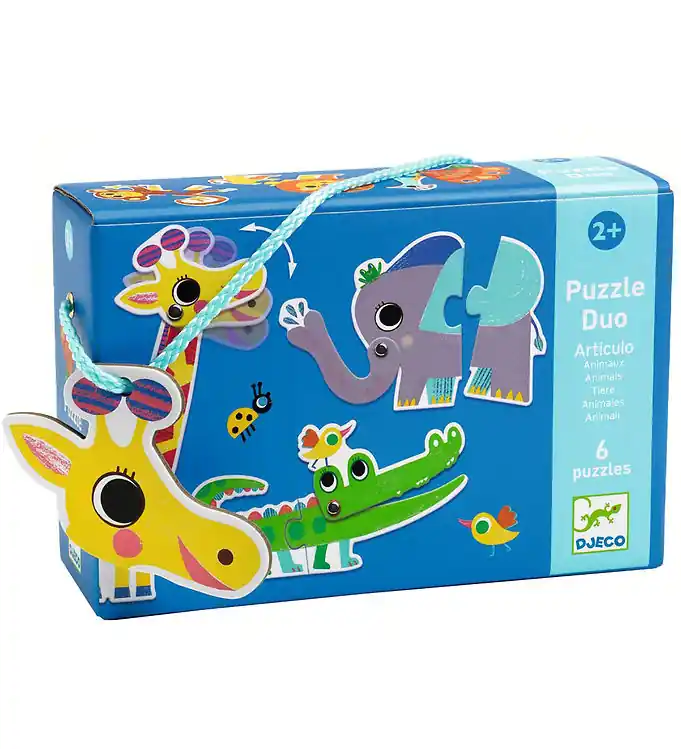 Betrouwbaar Djeco Puzzel - 6 st. - Wilde dieren