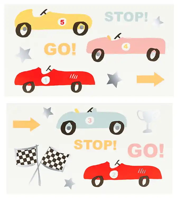 Meri Meri Tattoos - Racen Cars Goedkoop