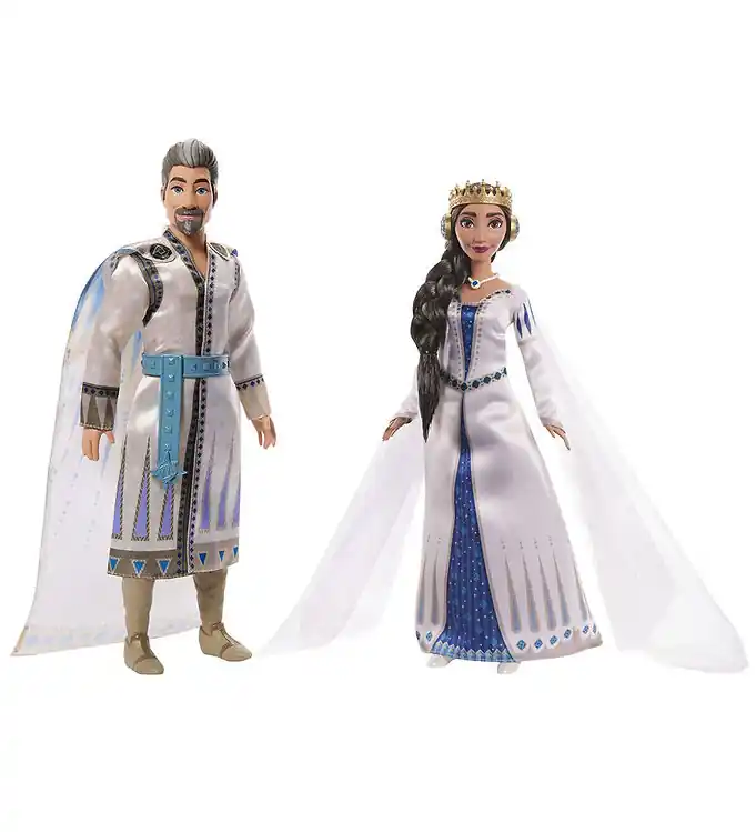 Alleen Vandaag Disney Wish Poppen - 30/27 cm - Koning Magnifico/Koningin Amaya