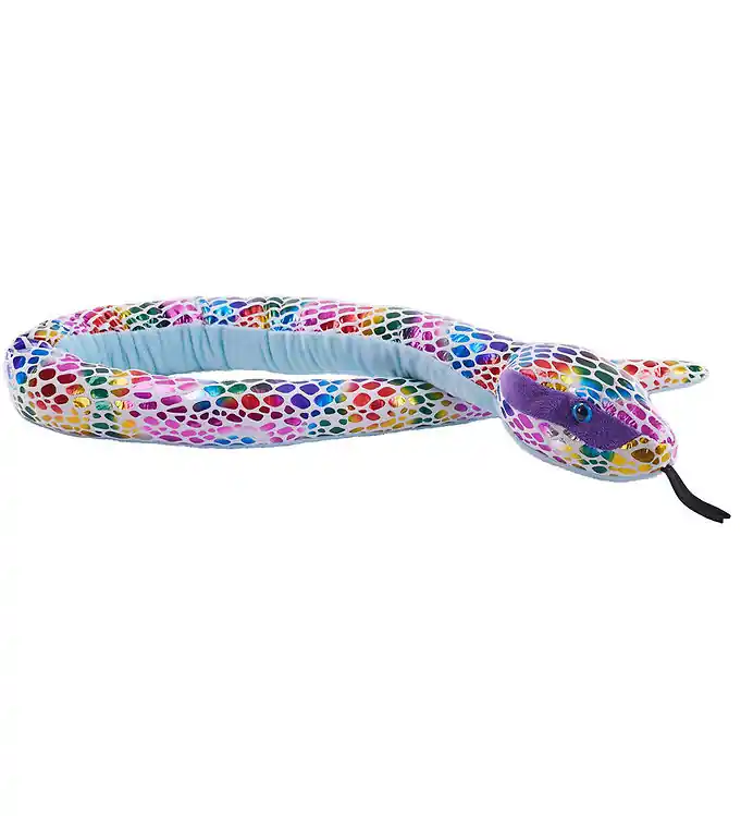 Wild Republic Knuffel - 137 cm - Folie Gestippelde Rainbow Slang Dagaanbieding