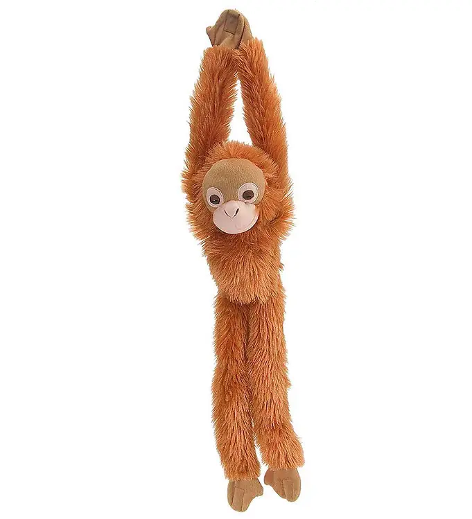 Wild Republic Knuffel - Hangend Aapje - 18x55 - Orang-oetan Express Levering