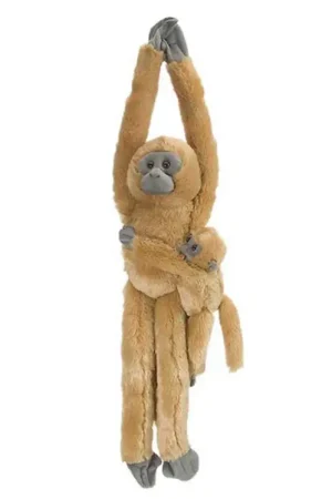 Wild Republic Knuffel - Hangend Aapje - 18x55 - Langur m. Jong Koop Vandaag