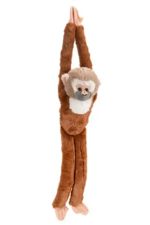 Wild Republic Knuffel - Hangend Aapje - 18x55 - Eekhoornaap Alleen Vandaag