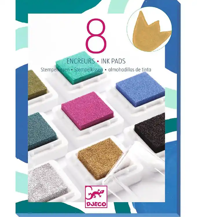 Djeco - 8 Stempelkussens - Chique Bestseller