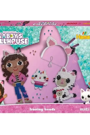 Alleen Vandaag Hama Midi Kralen - 4000 st. + 2 Borden - Gabby's Dollhouse