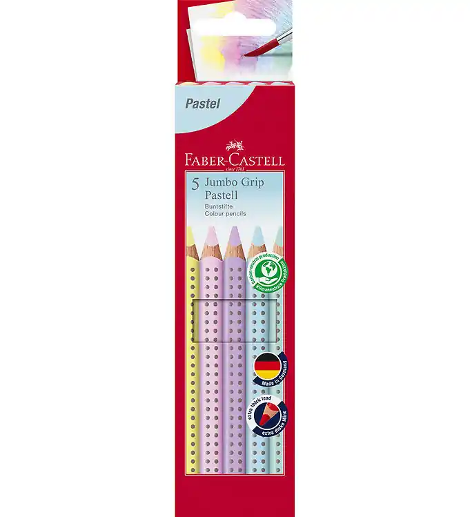 Faber-Castell Kleurpotloden - Driehoekig - Jumbo Grip - 5 st. - Gratis Retour